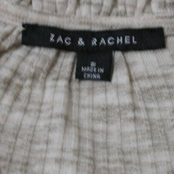 Zac & Rachel Long Sleeve V Neck knit top  size Small shades of cream and tan - Picture 3 of 13